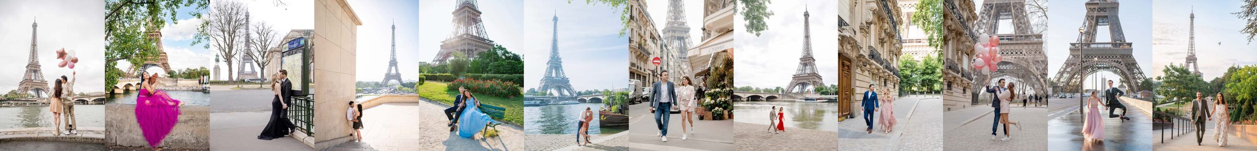 Eiffel Tower photos collage