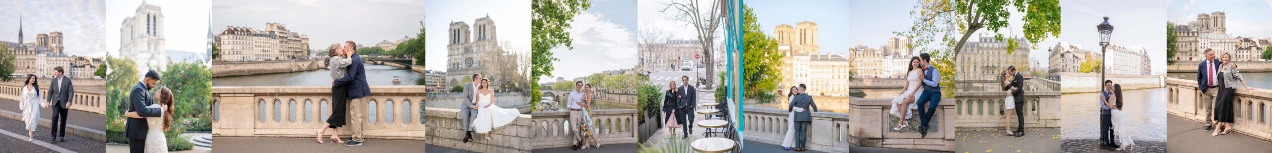 Ile Saint Louis and Notre Dame photos collage
