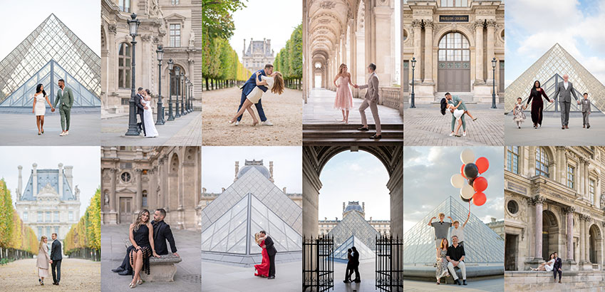 Louvre photos collage for mobile