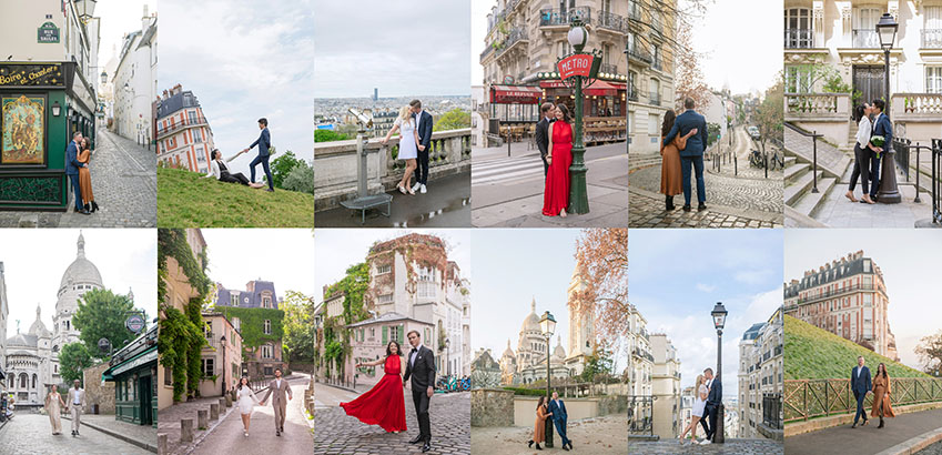 Montmartre photos collage for mobile